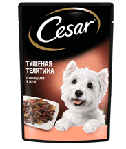 Влажный корм CESAR®  нежная тушеная телятина с овощами